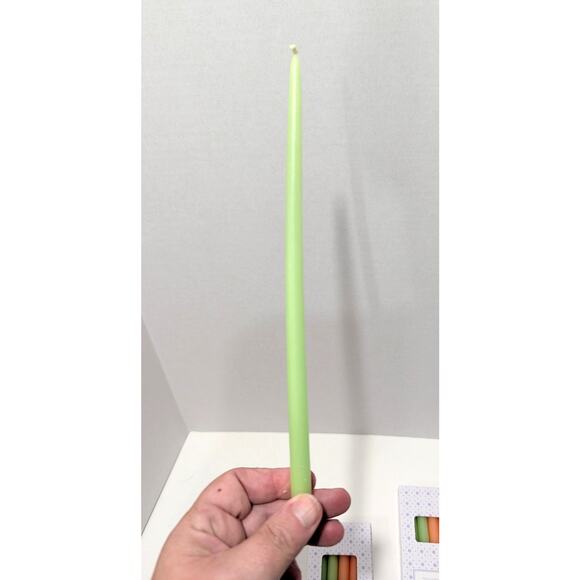 Lot of 4 Williams Sonoma Spring Easter 24 Tiny Taper Candles Orange Green 10" - Picture 6 of 11